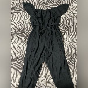 Black Off-The-Shoulder Jumpsuit